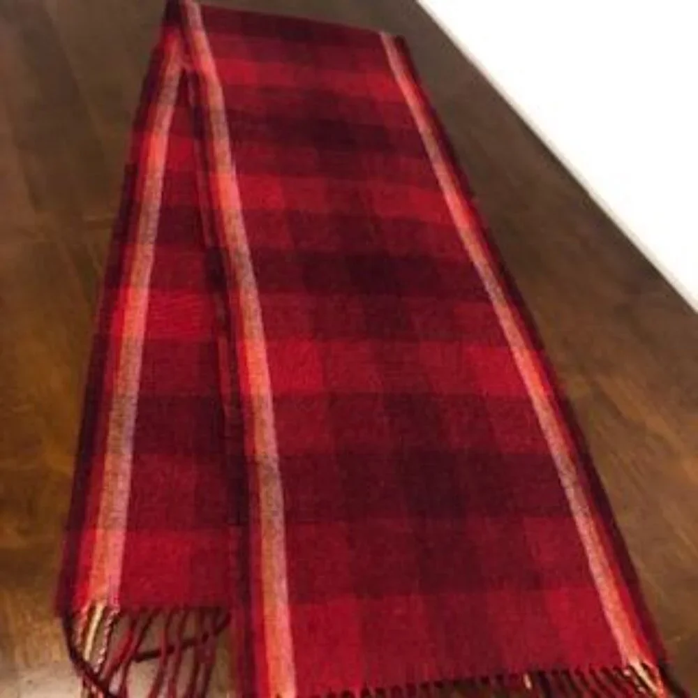 Australian Fine Alpaca Connection Plaid Wrap Scarf.